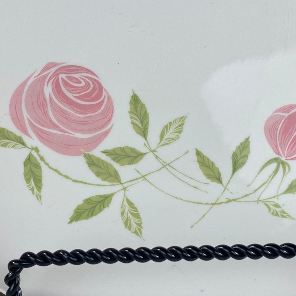 Franciscan Pink A Dilly‎ Rose Dinnerware Plates 1959 Vintage Set of 4 - Picture 5 of 7